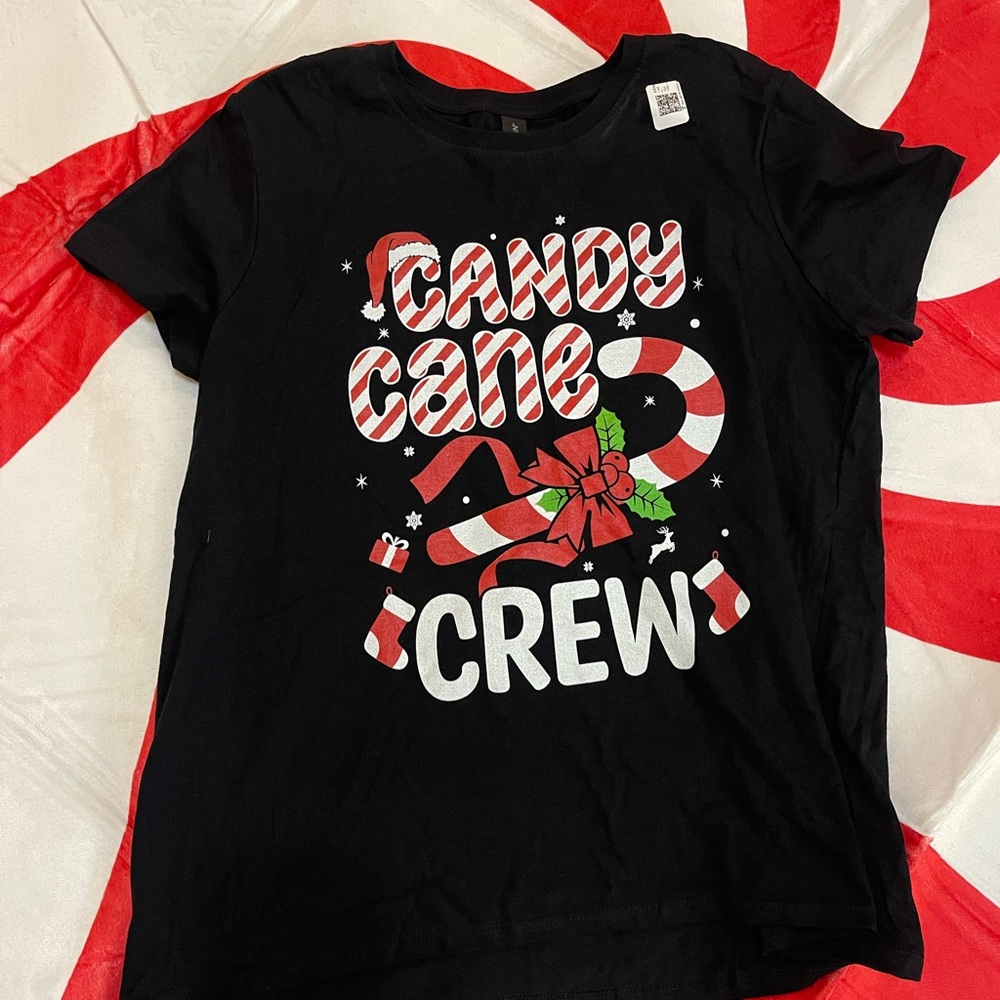 Candy cane crew T-shirt